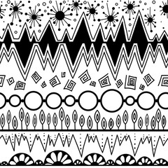  tribal vector seamless pattern. aztec fancy abstract geometric art print. ethnic hipster background. doodle hand drawn