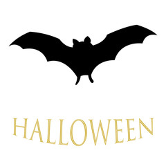 3D illustration. Halloween, black bat