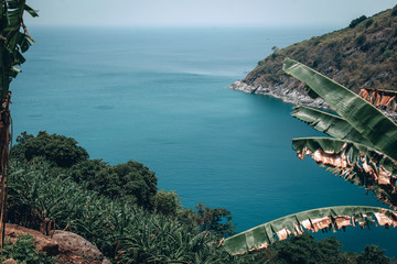 Beautiful view of the clean sea lagoon in Thailand on the island of Phuket