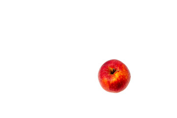 Red apple isolated on white background with copy space
