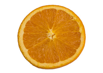 Orange juice, fruit, white background.