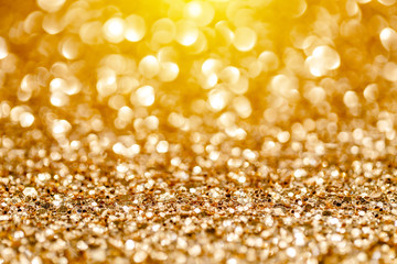 Abstract gold bokeh background