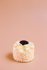 Birthday Cake On Color For The Background