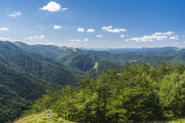 Beautiful mountain view from the Troyan area. Troyan Balkan is exceptionally picturesque and offers a combination of wonderful mountain scenery, fresh air, abundant healing mineral springs.