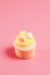 Birthday Cake On Color For The Background