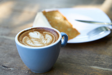 Latte Coffee and Cake