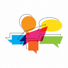 Set of Speech Bubbles. Vector illustration.