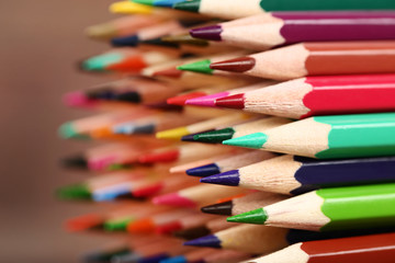 Heap of colored pencils