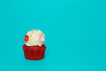 Birthday Cake On Color For Background