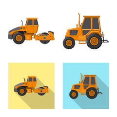 Isolated object of build and construction sign. Collection of build and machinery vector icon for stock.
