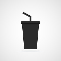 Plastic cup icon. Vector illustration.