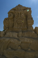 Fototapeta na wymiar Picture of the figure of the Sand Figures Festival.