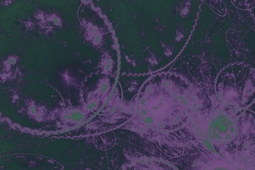 Gebilde aus Kreisen - Violett auf Dunkelgrau