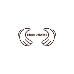 Glove hand logo icon illustration