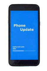 Updating phone software with blue screen