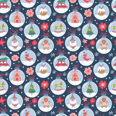 Stoffe zum Nähen Seamless pattern for Christmas holiday