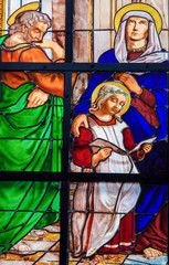 Fototapeta premium Stained glass window of the Holy Family