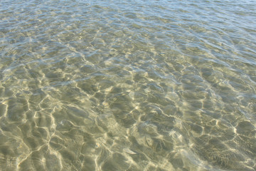 Fototapeta na wymiar texture d'acqua di mare,sabbia ed onde nel Mare Adriatico