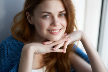 Naklejka premium smile portrait young woman