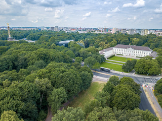 Drone aerial Berlin Bellevue Lutherbrücke Spree