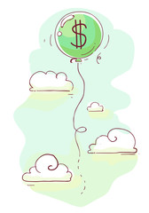 Balloon Dollars Illustration
