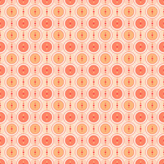 Orange and tan circles seamless pattern repeat background