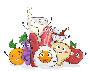 Mascot Breakfast Illustration