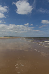 Clouds reflecting on the wet sand at Wells-next-the-Sea, Norfolk