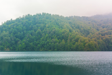 lake high in the Caucasus mountains
