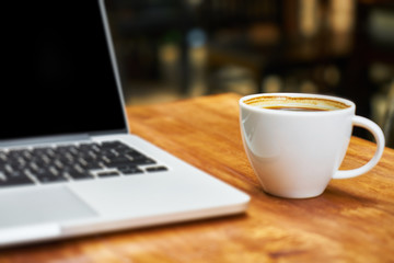 Laptop with Coffee