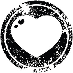 heart distressed symbol circular distressed symbol