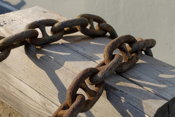 rusty chain on a background