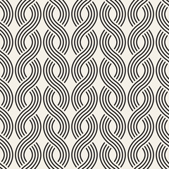 Vector seamless pattern. Modern stylish abstract texture. Repeating wavy geometric tiles..