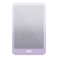 broken electronic tablet vector icon