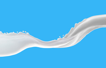 milk  on blue  background
