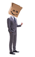 Excited happy businessman in happiness concept