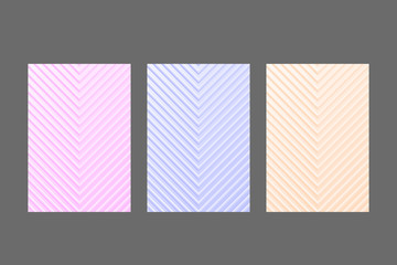 Chevron banners, striped pastel backgrounds