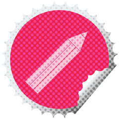 Pencil circular peeling sticker