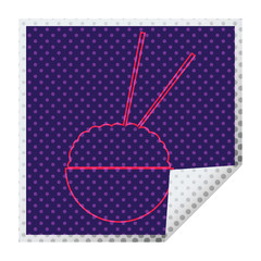 Rice bowl square peeling sticker