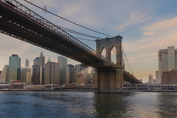 Fototapeta na wymiar Brooklyn Bridge New York City, NY, USA