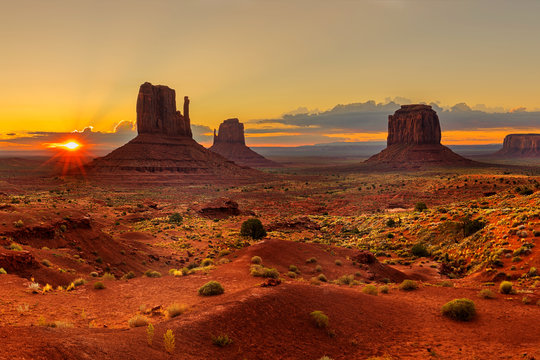 Sunrise over Monument Valley Panorama