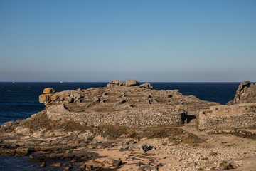 Ancient village on a Rock at the spanish atlantic coast