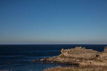 Ancient village on a Rock at the spanish atlantic coast