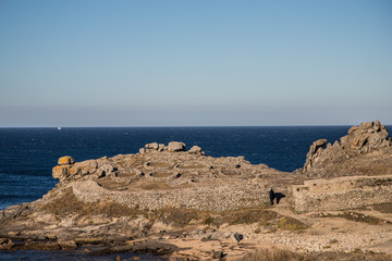 Ancient village on a Rock at the spanish atlantic coast
