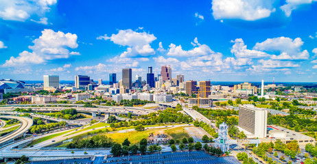 Atlanta, Georgia, USA Skyline Panorama - obrazy, fototapety, plakaty