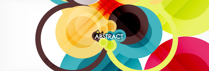 Obraz premium Overlapping circles design background