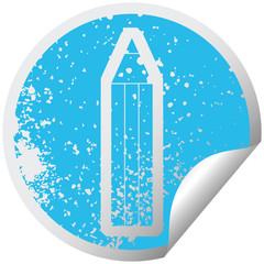 Pencil distressed sticker