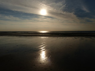 Obraz premium Coucher de soleil sur la mer du Nord