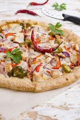 Traditional spicy pizza