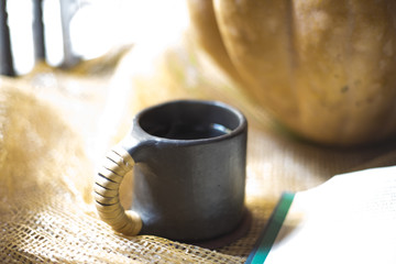 tribal coffee mug (black)